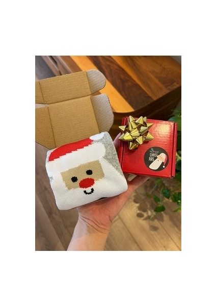 Unisex Kutulu Yılbaşı Noel Çorabı modelleri