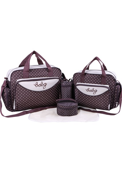 Büyük Kapasiteli Çok Fonksiyonlu Beş Parçalı Doğum Çantası, Anne ve Bebek Çantası (Yurt Dışından)