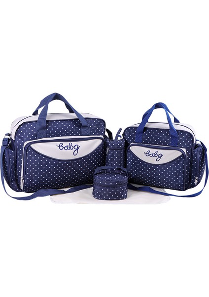 Büyük Kapasiteli Çok Fonksiyonlu Beş Parçalı Doğum Çantası, Anne ve Bebek Çantası (Yurt Dışından)