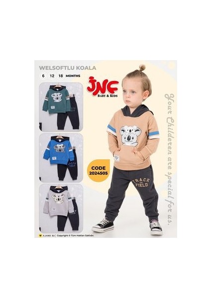 Eğlenceli Erkek Bebek Koala Desenli Ikili Takım fiyatları