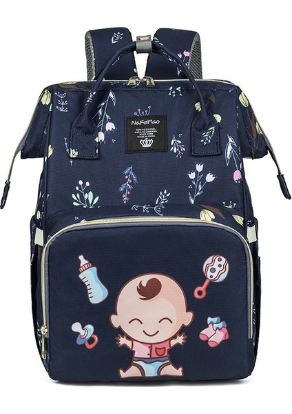 Baskılı Çok Fonksiyonlu Anne ve Bebek Çantası (Yurt Dışından)