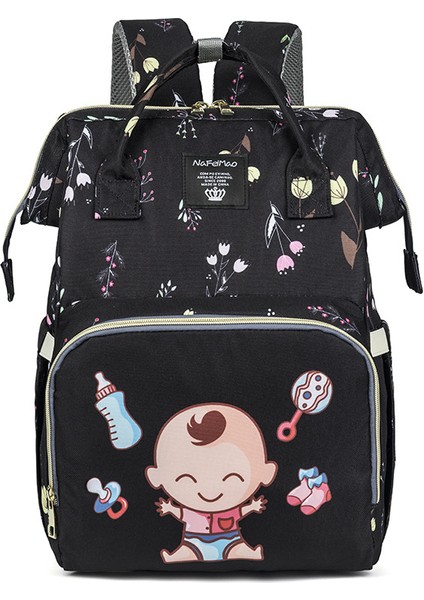 Baskılı Çok Fonksiyonlu Anne ve Bebek Çantası (Yurt Dışından)