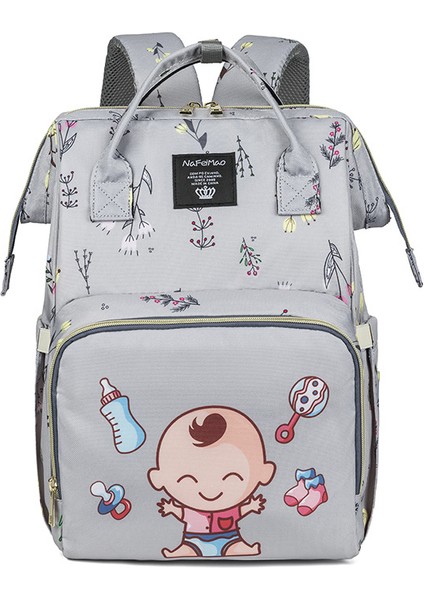 Baskılı Çok Fonksiyonlu Anne ve Bebek Çantası (Yurt Dışından)