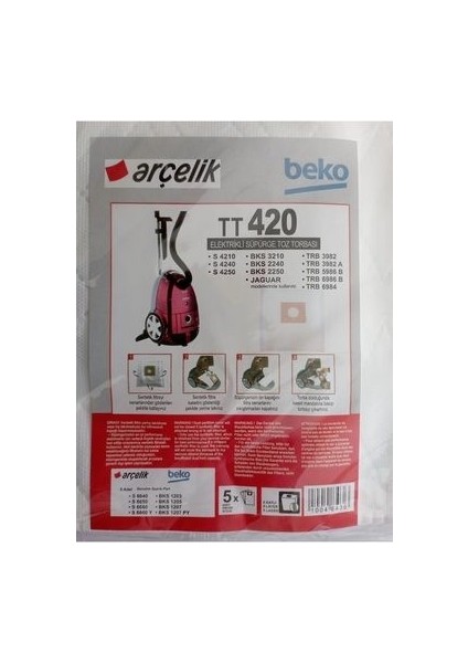 Tt 420 Toz Torbası 1 Paket (5 Adet)