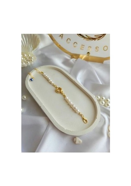 Gemici Kilitli Incili Bileklik, Altın Takılan Inci Bileklik, Gerçek Incili Gemici Kilitli Bileklik fiyatları