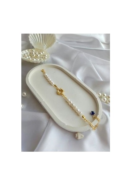 Gemici Kilitli Incili Bileklik, Altın Takılan Inci Bileklik, Gerçek Incili Gemici Kilitli Bileklik modelleri