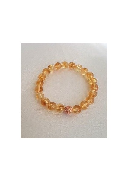 Sitrin Taşı Bileklik (925 Ayar Bronz Kaplama Gümüş Düğüm Kapamalı) fiyatları