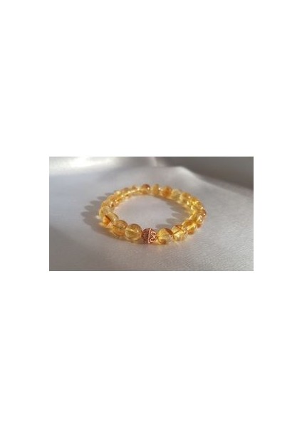 Sitrin Taşı Bileklik (925 Ayar Bronz Kaplama Gümüş Düğüm Kapamalı) modelleri