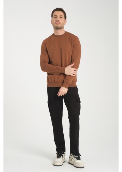 Bisiklet Yaka Basic Ince Mevsimlik Sweatshirt RD23YE581001