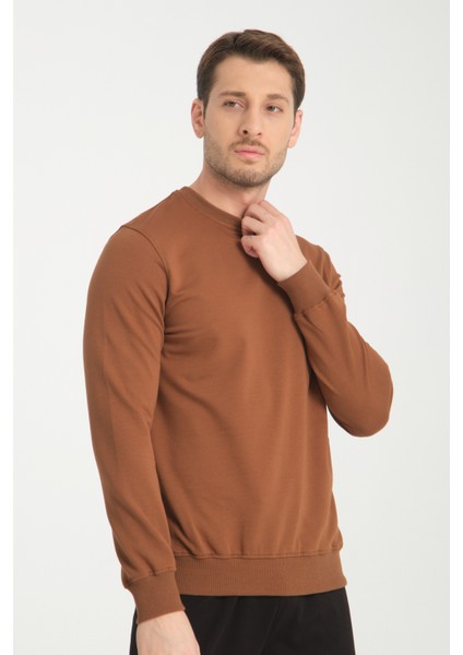 Bisiklet Yaka Basic Ince Mevsimlik Sweatshirt RD23YE581001