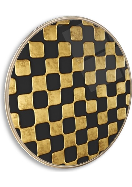 Gold Desen Yuvarlak Cam Tablo | Hediyelik, Dekoratif, Ofis, Mutfak modelleri