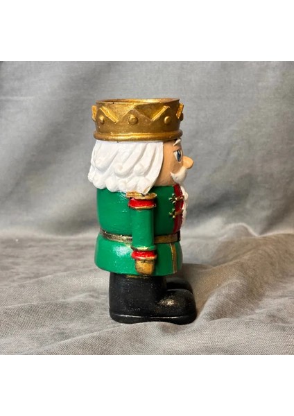 El Yapımı Kurşun Asker Tealight Mumluk / Biblo - 10 x 14 cm
