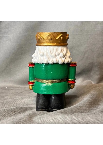 El Yapımı Kurşun Asker Tealight Mumluk / Biblo - 10 x 14 cm