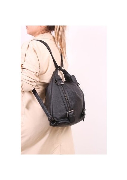 Büyük Boy Yumuşak Deri Çok Fonksiyonel Kadın Sırt ve Omuz Çantası - Şık ve Pratik Tasarım indirimleri