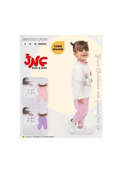 Kız Bebek Şık Pamuklu Çiçekli Ikili Takım fiyatları
