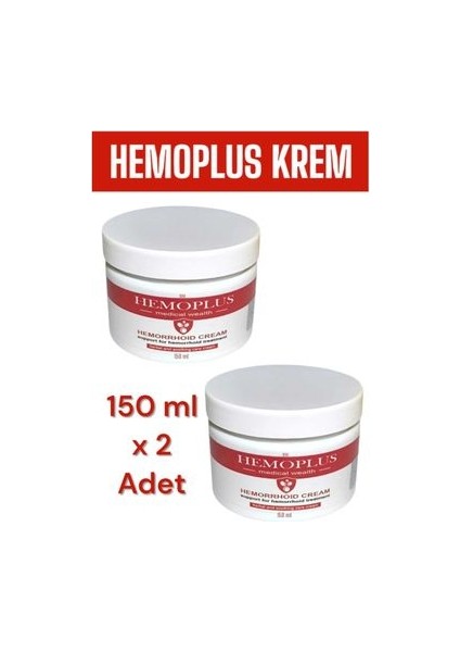 Hemoplus Krem 150 ml - Hemorrhoid Cream x 2 Adet