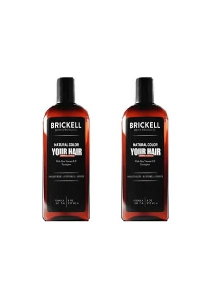 Brickell Saç, Sakal Beyazlık Giderici Erkekler Üzerinde Etkili 237 ml x 2 Adet