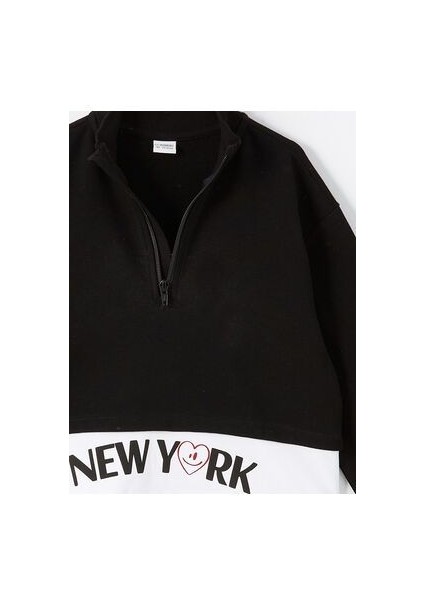 Dik Yaka Kız Çocuk Sweatshirt modelleri