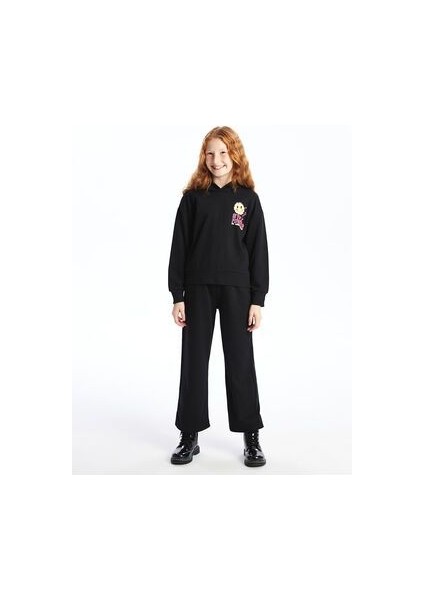 Lw - Kapüşonlu Kız Çocuk Eşofman Takım