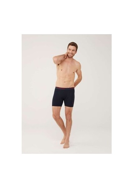 U.s. Polo Assn Erkek Beyaz 3'lü Uzun Paça/kırmızı-Lacivert-Gri Melanj Boxer 80454 modelleri