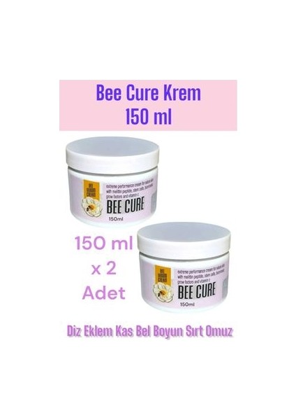 Bee Cure Krem Ağrılarınız Için Vücut ve Bölgesel Bakım 150 ml x 2 Adet