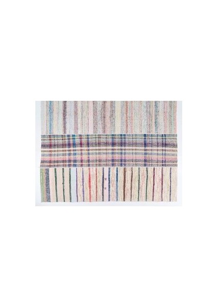 370X534 cm Eski Pamuklu Kilim, El dokuması Çaput. Çizgili Kilim. Özel Seçenekler Mevcuttur modelleri