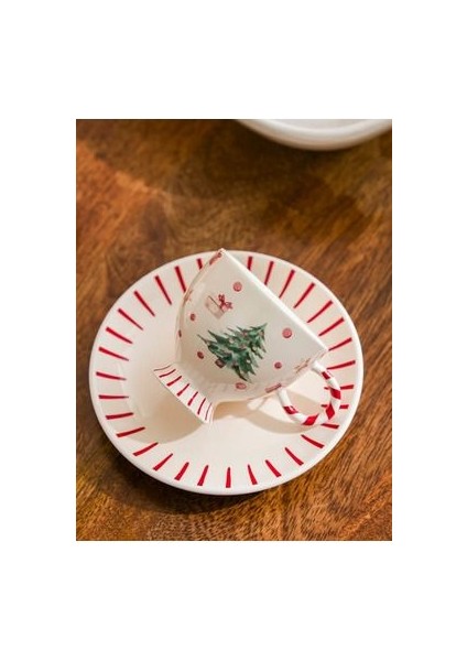 Lcw Home Karışık Baskılı Yılbaşı Temalı 2 Kişilik Seramik Kahve Fincan Takımı 100 ml fiyatları