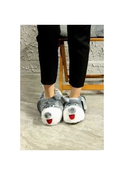 Köpek Figürlü Peluş Panduf Ev Pandufu Unisex Köpekli Panduf fiyatları