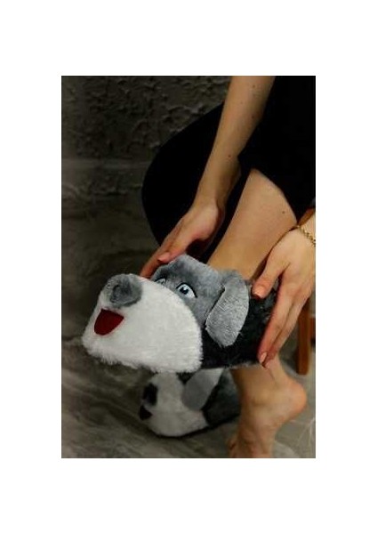 Köpek Figürlü Peluş Panduf Ev Pandufu Unisex Köpekli Panduf fırsatları