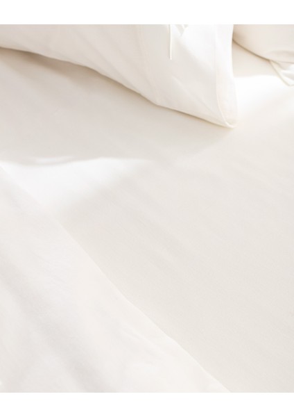 Relief King Size %100 Pamuk Bağlamalı Nevresim Takımı - Ekru/Lacivert indirimleri