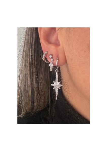 Minik Taşlı Kuzey Yıldızı 3lü Set