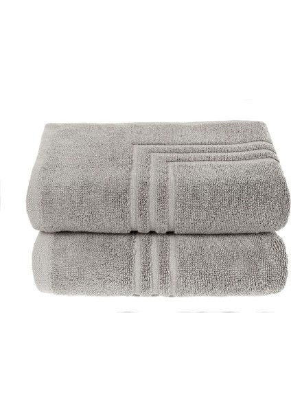 Boheme %100 Pamuklu Lüks 2'li Banyo Paspası Seti | 50X70CM | Gri