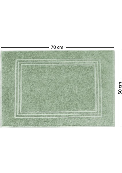 Boheme %100 Pamuklu Lüks 2'li Banyo Paspası Seti | 50X70CM | Buz Yeşili modelleri