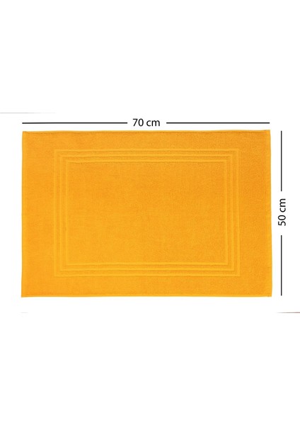 Boheme %100 Pamuklu Lüks 2'li Banyo Paspası Seti | 50X70CM | Turuncu modelleri