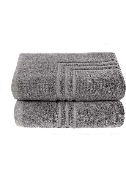 Boheme %100 Pamuklu Lüks 2'li Banyo Paspası Seti | 50X70CM | Antrasit