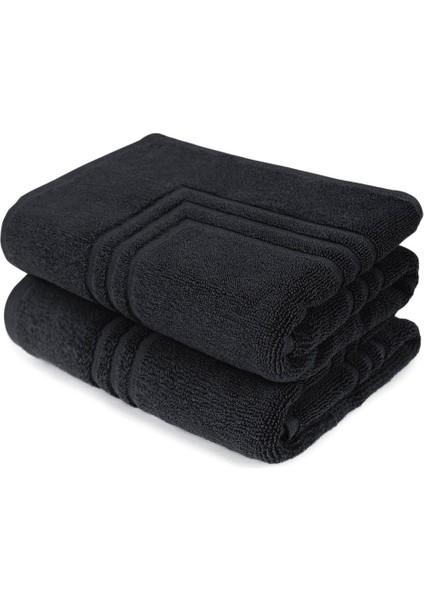 Boheme %100 Pamuklu Lüks 2'li Banyo Paspası Seti | 50X70CM | Siyah fiyatları