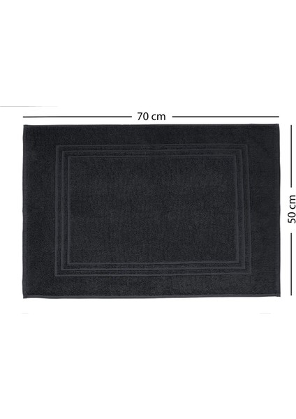 Boheme %100 Pamuklu Lüks 2'li Banyo Paspası Seti | 50X70CM | Siyah modelleri
