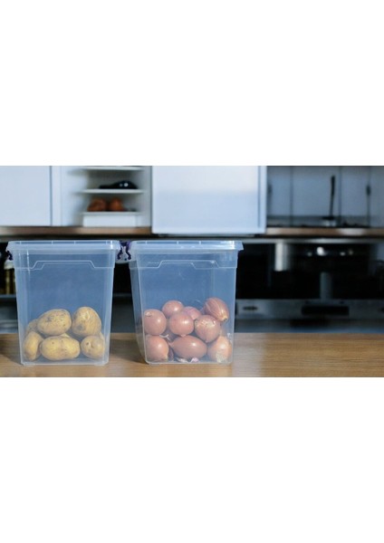 11 Litre Plastik Kilitli Kapaklı Dikey Derin Meyve Sebze Saklama Düzenleme ve Depolama Kabı modelleri