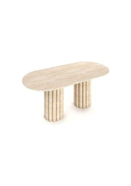 Dresuar Traverten Yemek Masası