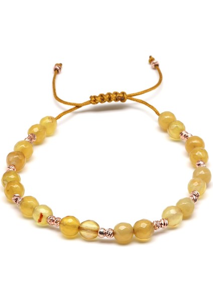 Akik Doğal Taş Makrome Örme Bileklik Fasetli Küre Kesim fiyatları