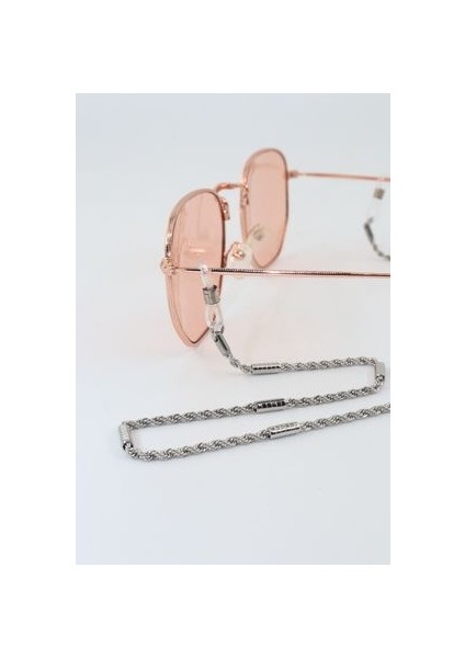 Çelik Gümüş Renk. Gözlük Zinciri. Özel Tasarım Steel. Gözlük Ipi. Gözlük Askısı. Unisex modelleri