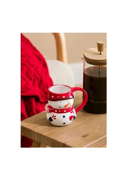 Karışık Baskılı Yılbaşı Temalı Seramik Kupa 300 ml