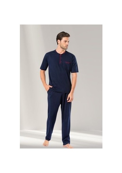 Erkek Lacivert Bordo Renk Alternatifli 3 Lü Pijama Takımı fiyatları