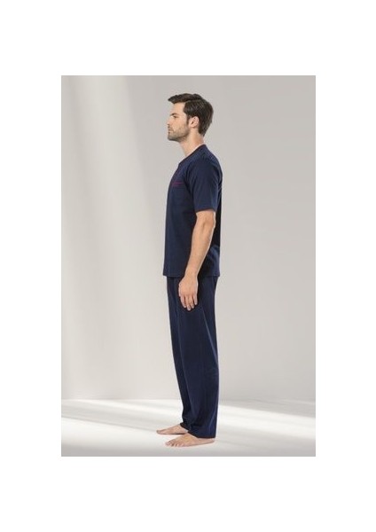 Erkek Lacivert Bordo Renk Alternatifli 3 Lü Pijama Takımı fırsatları