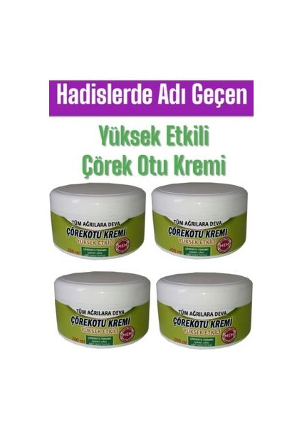 Çörek Otu Kremi 4 Adet Set 200 ml Ağrılar ve Sızılarınız Için