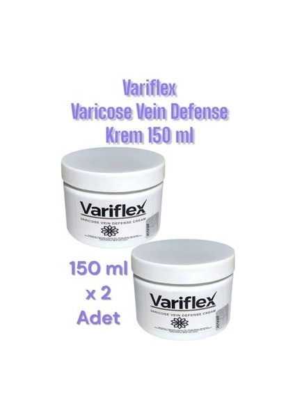 Variflex Varicose Vein Defense Krem 150 ml x 2 Adet