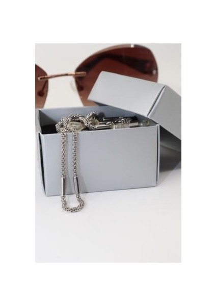 Çelik Gümüş Renk. Gözlük Zinciri. Özel Tasarım Steel. Gözlük Ipi. Gözlük Askısı. Unisex