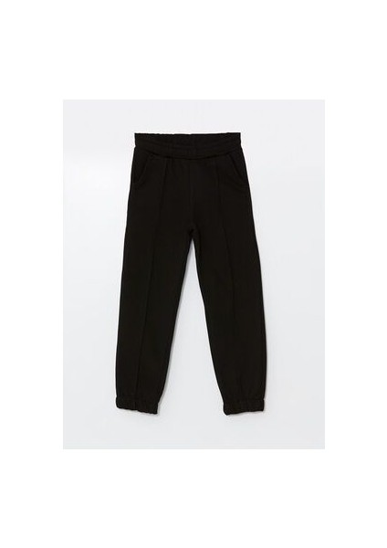 Beli Lastikli Kız Çocuk Kalın Jogger Eşofman Altı