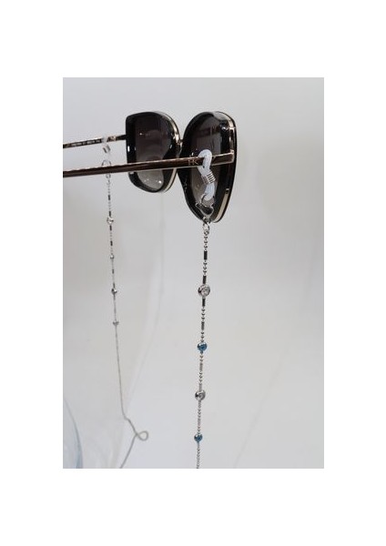 Çelik Gümüş. Kristal Taşlı Kadın Gözlük Zinciri. Özel Tasarım Steel. Gözlük Ipi. Gözlük Askısı. modelleri