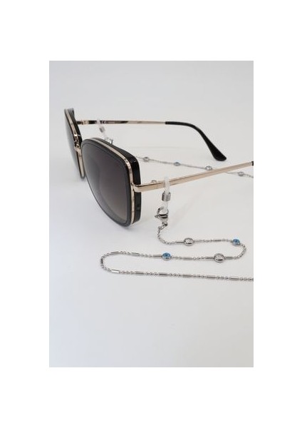 Çelik Gümüş. Kristal Taşlı Kadın Gözlük Zinciri. Özel Tasarım Steel. Gözlük Ipi. Gözlük Askısı. fırsatları